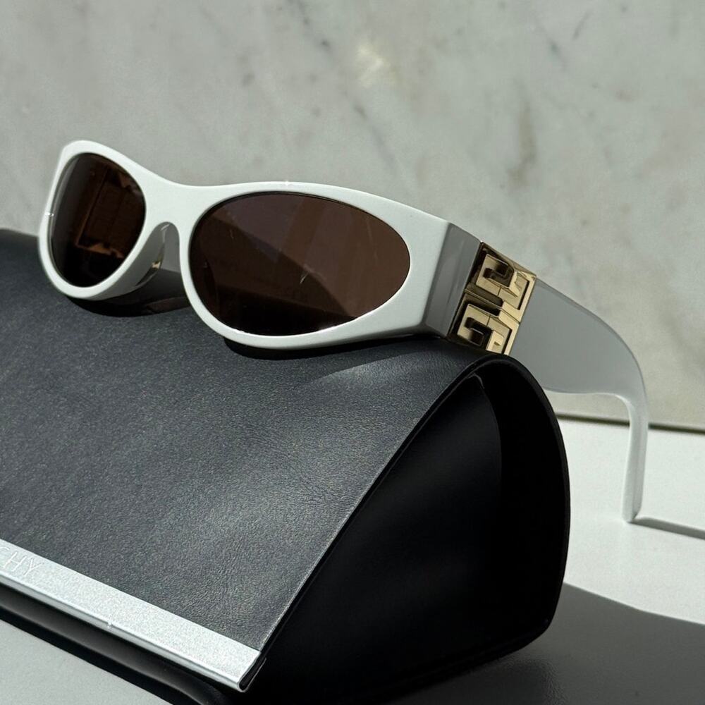 NEW Givenchy GV40055I Mask White Sunglasses $870